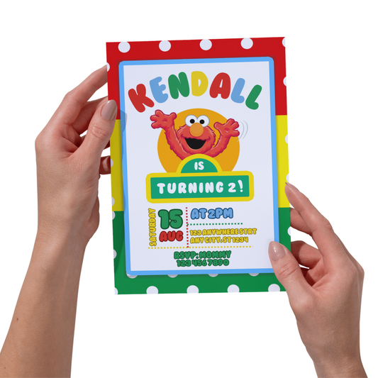 Elmo And Friends Birthday Invitation Template